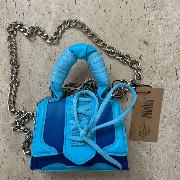 Steve Madden Bdoraa Turquoise Flap Top Handle Bag - Picture 1 of 7